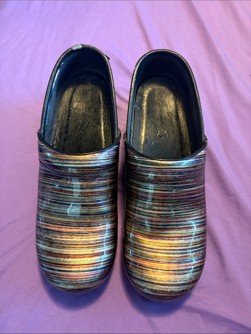 Danilo Multicolor Striped Slip-On Clogs